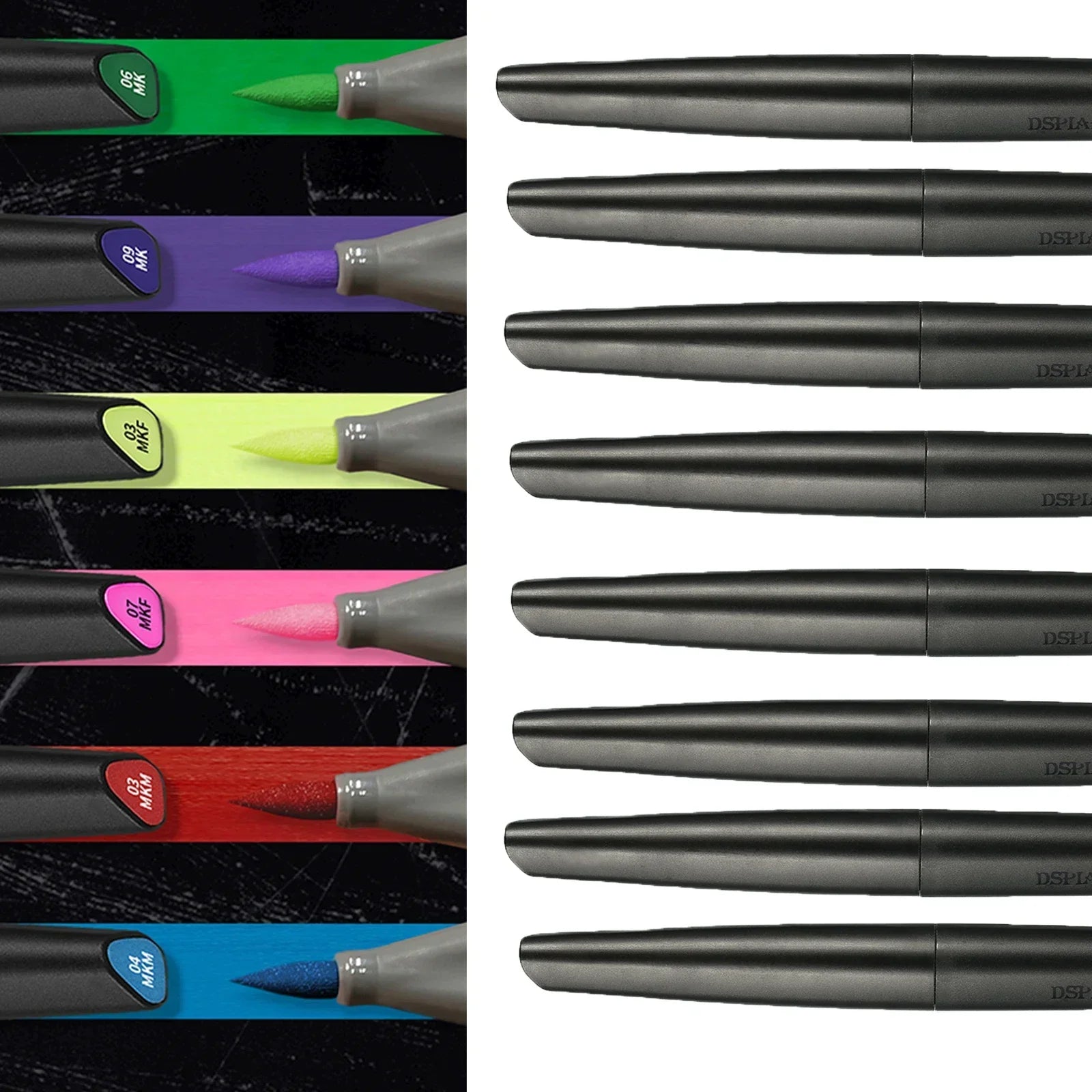 DSPIAE 5/8/12 Colors Brush Pen Environment-friendly Water-based Soft Head Marker Base Color Metallic Color  Fluorescent Color