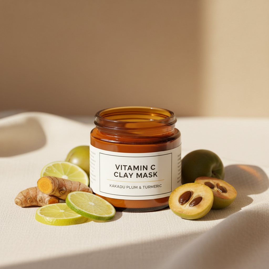 Vitamin C Clay Mask with turmeric and citrus ingredients